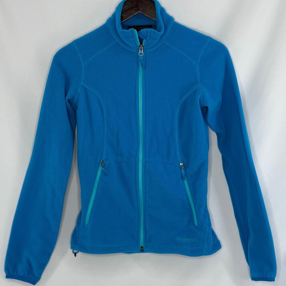 Marmot Polartec Fleece Jacket Women's XS Blue Full Zip Hiking